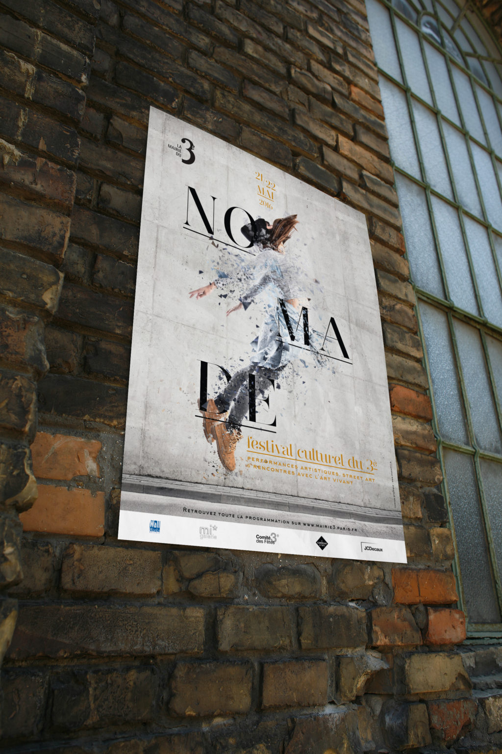 Création de l'affiche pour la mairie de paris du festival Nomade
