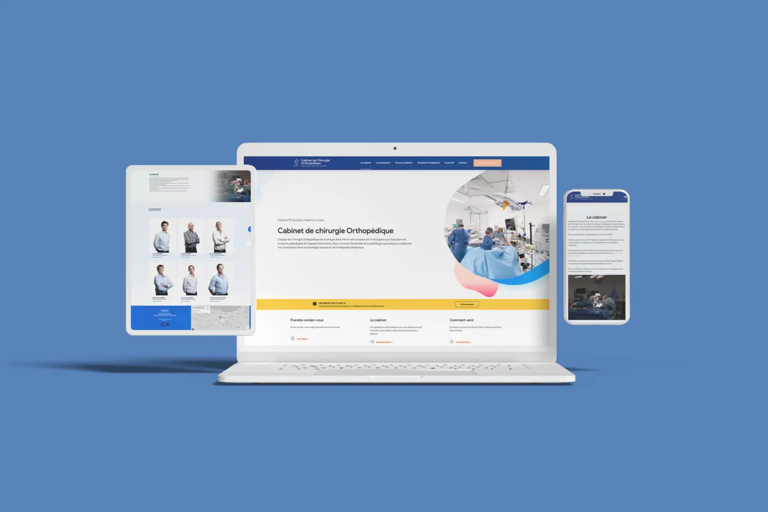 Création du site internet à Caen du Cabinet de chirurgie orthopédique de l&rsquo;Hôpital Privé Saint-Martin